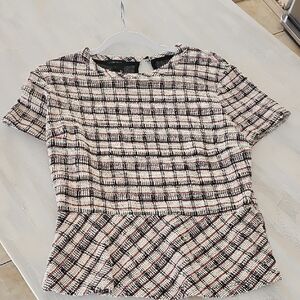 Plaid Short Sleeve Top